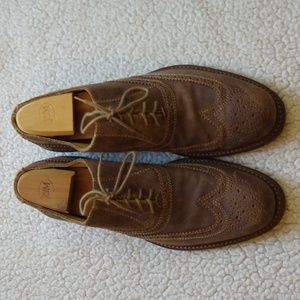 Simone Mariotti Suede Wingtip Shoes - Hand Made in Italy 10.5 US* = 43.5 EU